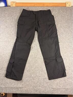First Tactical Pants Mens 36x28 Black Cargo Ripstop Tactical Workwear Outdoor